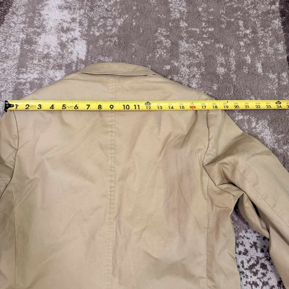 Stafford Sport Coat Mens 40L Slim Fit Unstructured‎ Khaki Blazer Casual Preppy